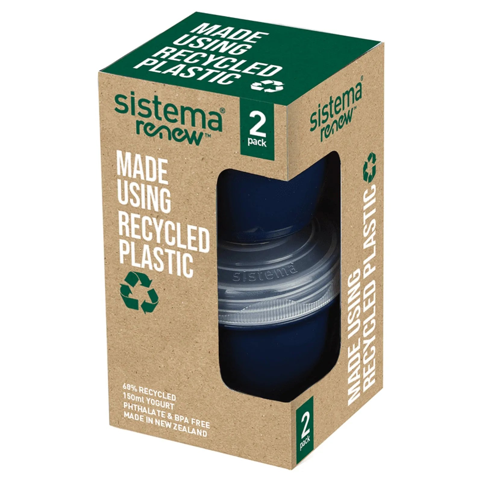 Sistema Renew Storage Pots 2pc 150ml Sistema Renew Storage Pots 2pc 150ml